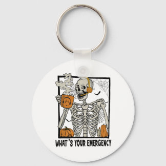 911 Dispatcher Halloween Skelet Wat je tevoorschij Sleutelhanger
