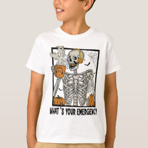 911 Dispatcher Halloween Skelet Wat je tevoorschij T-shirt
