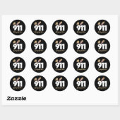 911 Dispatcher Pasen Pullover Hoodie  Ronde Sticker (Vel)