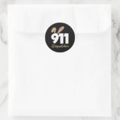 911 Dispatcher Pasen Pullover Hoodie  Ronde Sticker (Tas)
