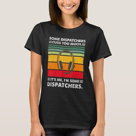 911 Dispatcher Retro Funny Dispatch Operat T-shirt (Voorkant)
