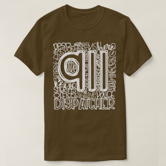 911 Dispatcher Shirt First Responder Shirt 911 Cal (Design voorkant)