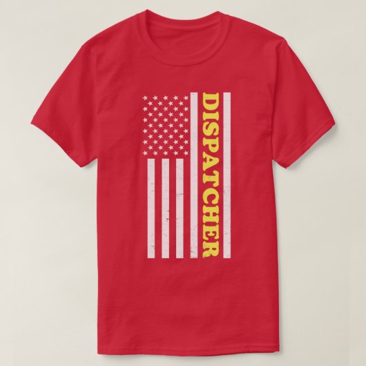 911 Dispatcher Shirt Patriotic US American Flag Gi (Design voorkant)