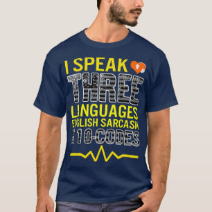 911 Dispatcher Speak 3 talen 10 codes T-shirt