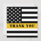 911 Dispatcher Thin Gold Line Appreciation Bedankkaart (Voorkant)