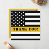 911 Dispatcher Thin Gold Line Appreciation Notitiekaartje (Voorkant / Achterkant in situ)