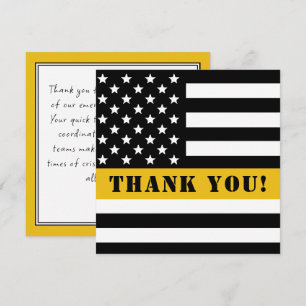 911 Dispatcher Thin Gold Line Appreciation Notitiekaartje