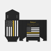 911 Dispatcher Thin Gold Line Flag Appreciation Bedankdoosjes (Uitgevouwen)