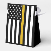 911 Dispatcher Thin Gold Line Flag Appreciation Bedankdoosjes (Achterkant)
