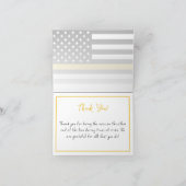 911 Dispatcher Thin Gold Line Flag Appreciation Bedankkaart (Binnen)