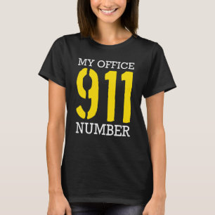 911 Dispatcher Thin Gold Line Law Enforcement My N T-shirt