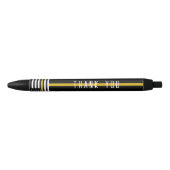 911 Dispatcher USA Flag Thin Gold Line Zwarte Inkt Pen (Voorkant)