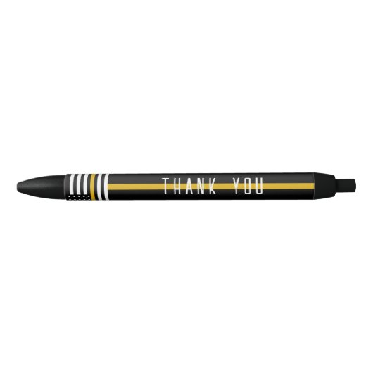 911 Dispatcher USA Flag Thin Gold Line Zwarte Inkt Pen (Voorkant)