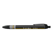 911 Dispatcher USA Flag Thin Gold Line Zwarte Inkt Pen (Bovenkant)