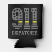 911 Dispatcher USA Flag Thin Yellow Line Emergency Blikjeskoeler (Voorkant)
