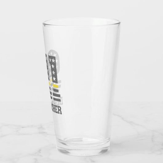 911 Dispatcher USA Flag Thin Yellow Line Emergency Glas (Links)