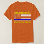 911 Dispatcher Week American Flag Thin Blue en Go T-shirt (Design voorkant)