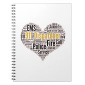 911 Dispatcher Word Cloud Notitieboek (Voorkant)