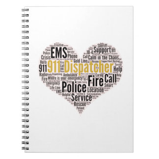 911 Dispatcher Word Cloud Notitieboek