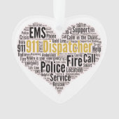 911 Dispatcher Word Cloud Ornament (voorkant)