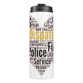 911 Dispatcher Word Cloud Thermosbeker