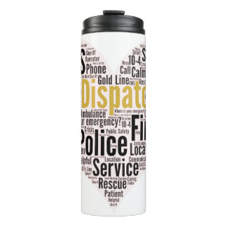 911 Dispatcher Word Cloud Thermosbeker