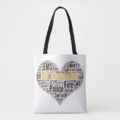 911 Dispatcher Word Cloud Tote Bag (Voorkant)