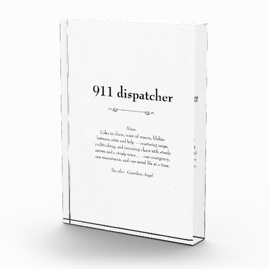 911 Emergency Dispatcher Appreciation Gift Fotoblokken (Rechts)