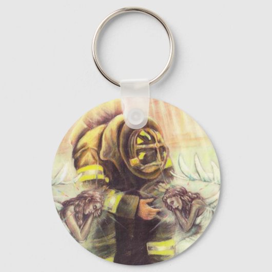 911 Fireman Angels Sleutelhanger (Voorkant)