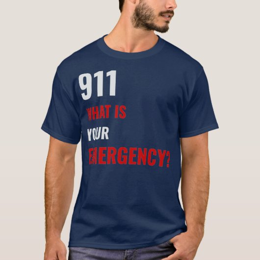 911 Geschenken eerste noodzender T-shirt (Voorkant)