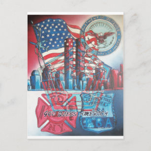 911 God Bless America Briefkaart