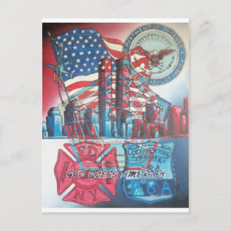 911 God Bless America Briefkaart