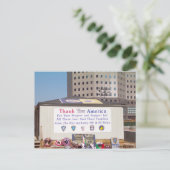 911 Ground Zero - Dank u Amerika Briefkaart (Staand voorkant)
