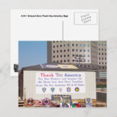 911 Ground Zero - Dank u Amerika Briefkaart (Voorkant / Achterkant)