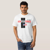 911 Herinner September 11 Vlag Rood T-shirt (Voorkant volledig)