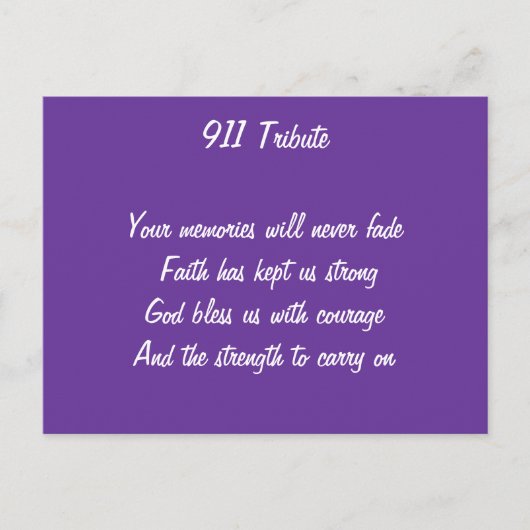911 herinneringen - briefkaarten (Voorkant)