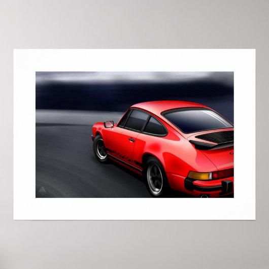 911 Illustratie Poster Carrera Sports coupe (Voorkant)