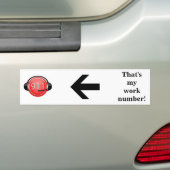 911 is mijn werknummer bumper sticker (Op auto)