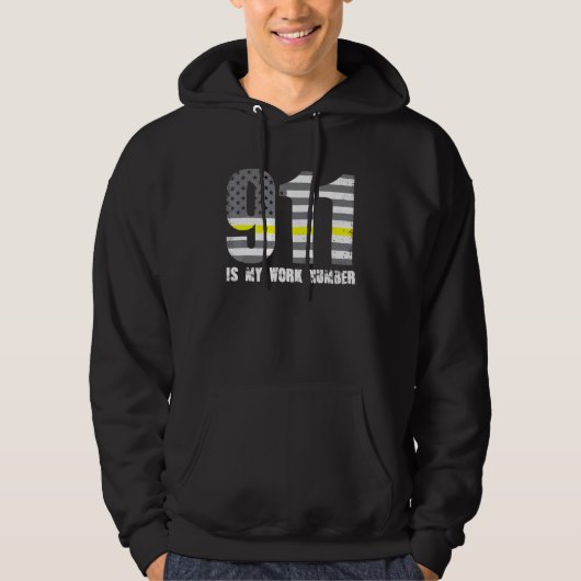 911 is mijn werknummer ons vlagpatriottisch Amerik Hoodie (Voorkant)