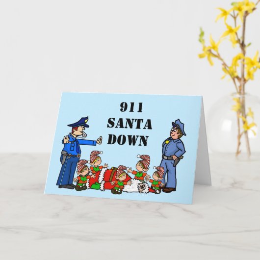 911 kerstkaart voor kerstmis kaart (Gele Bloem)