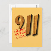 911 Made in Verenigde Staten Briefkaart (Voorkant / Achterkant)