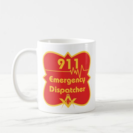 911 Mason Dispatcher Koffiemok (Links)