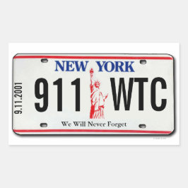 911 Memorial NY Licentie Bord Sticker 1