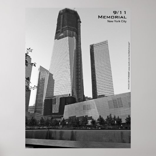 911 Memorial NYC Poster 18x24 BW8 (Voorkant)
