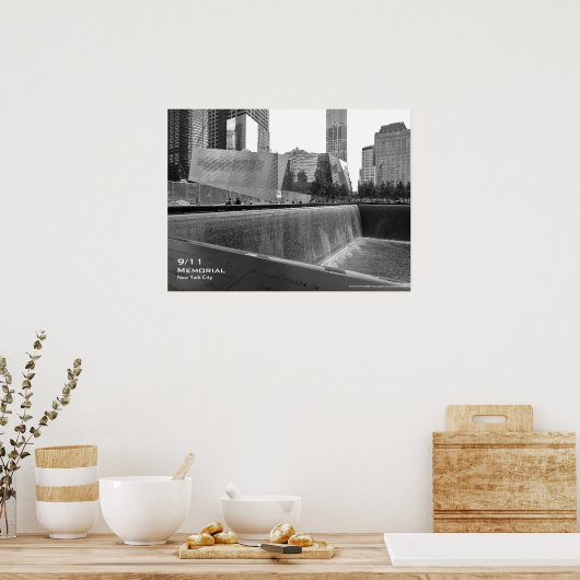911 Memorial NYC Poster 24x18 BW4 (Keuken)