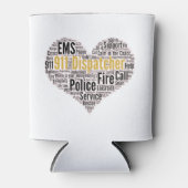 911 Mok van de Dispatcher Word Cloud Coffee Blikjeskoeler (Voorkant)