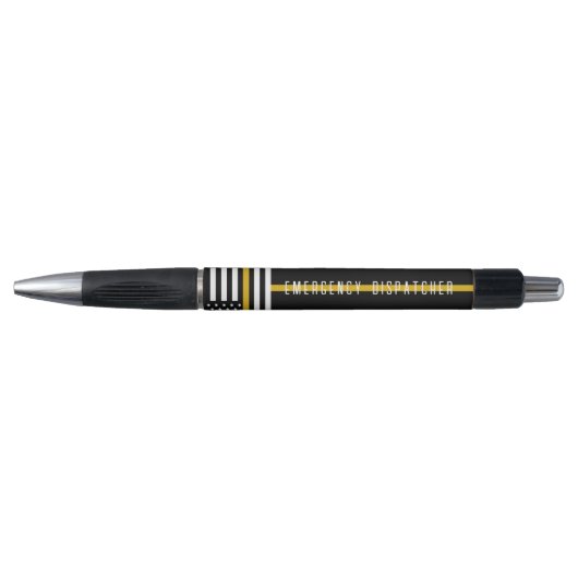 911 Noodzender VS vlag Dunne Gold Line Pen (Voorkant)