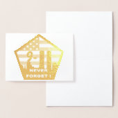 911 nooit het wenskaart van de folie vergeten folie kaarten (Display)