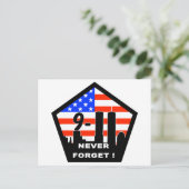 911 nooit vergeten briefkaart (Staand voorkant)