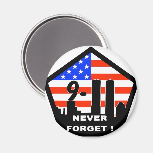 911 nooit vergeten magneet (Voorkant / Achterkant)